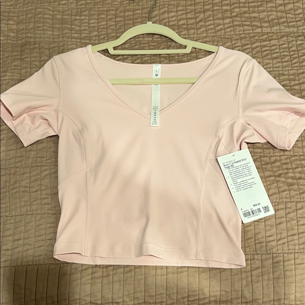 Pink Mist Nulu cropped slim yoga ss size 8